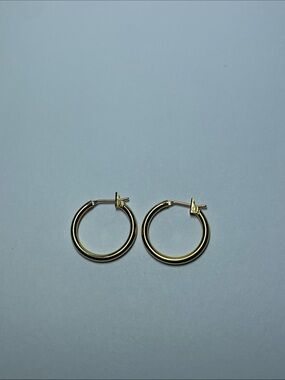 Vintage Monet Minimal Gold Hoop Earrings - Everyday Classic Hoops